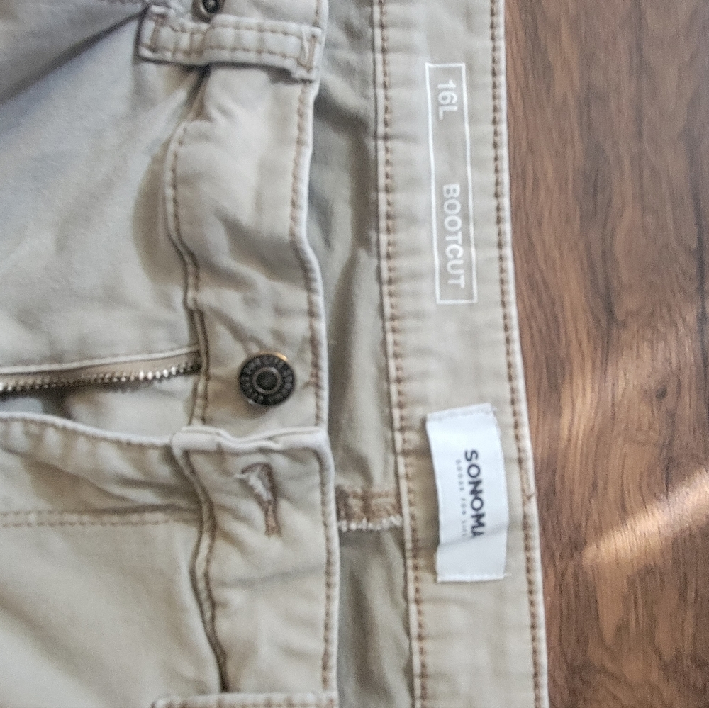 Tan 16L bootcut pants